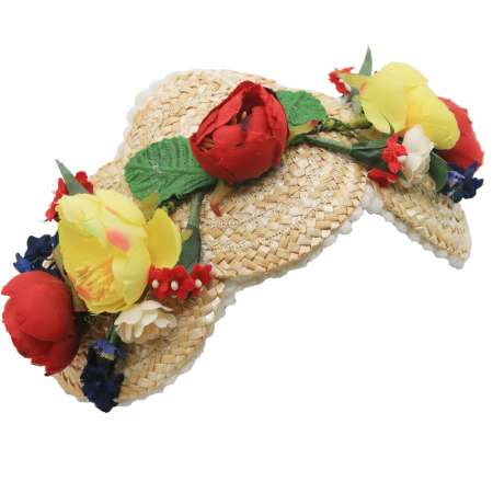 Half Hat with mixed flowers